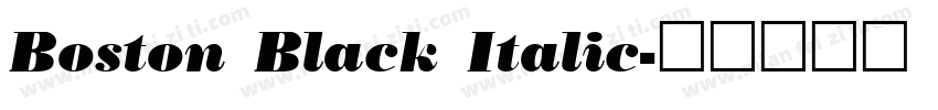 Boston Black Italic字体转换